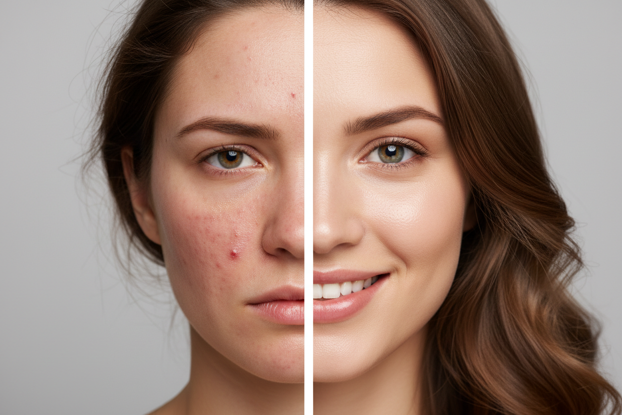 Realistic Before & After Skin